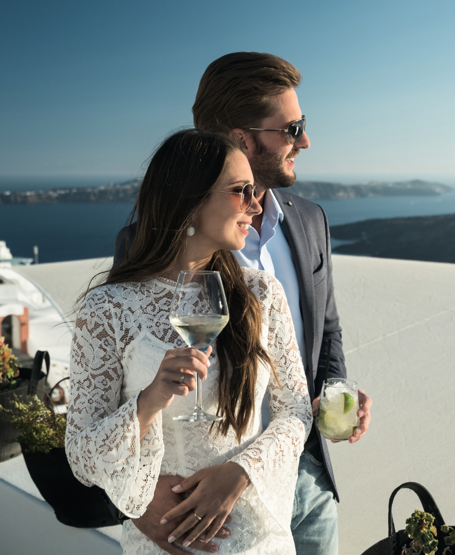 Couple drinking wine